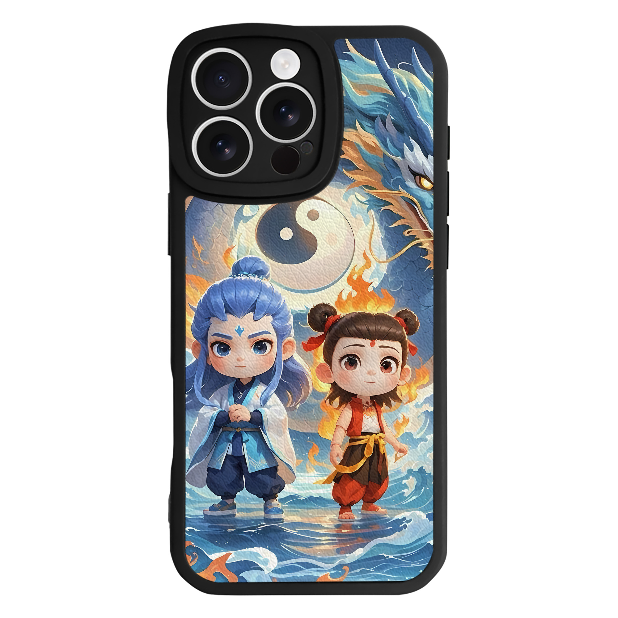 （画像用） Ne Zha 2 ナタ 魔童の大暴れ 【iPhone 16シリーズ対応】シリコンスマホケース（レザー調） 材質：シリコン